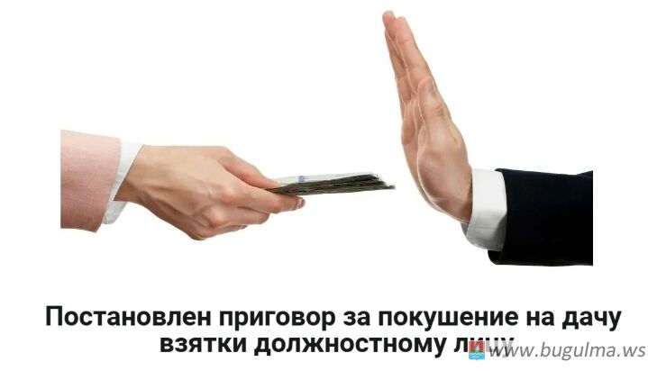 Постановлен приговор за покушение на дачу взятки должностному лицу.