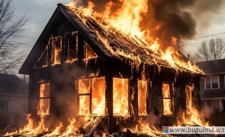🔥Бугульминец из-за ревности поджог дом.