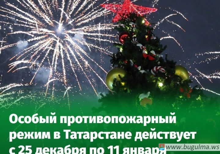 ⚡️С 25 декабря по 11 января в Татарстане ограничено использование пиротехнических изделий.