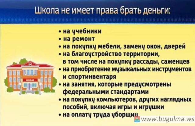 ❗️Школа не может требовать деньги на учебные материалы.